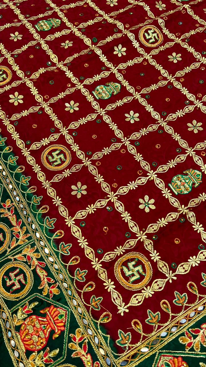 Kutchi Gharchola Saree (Swastik)